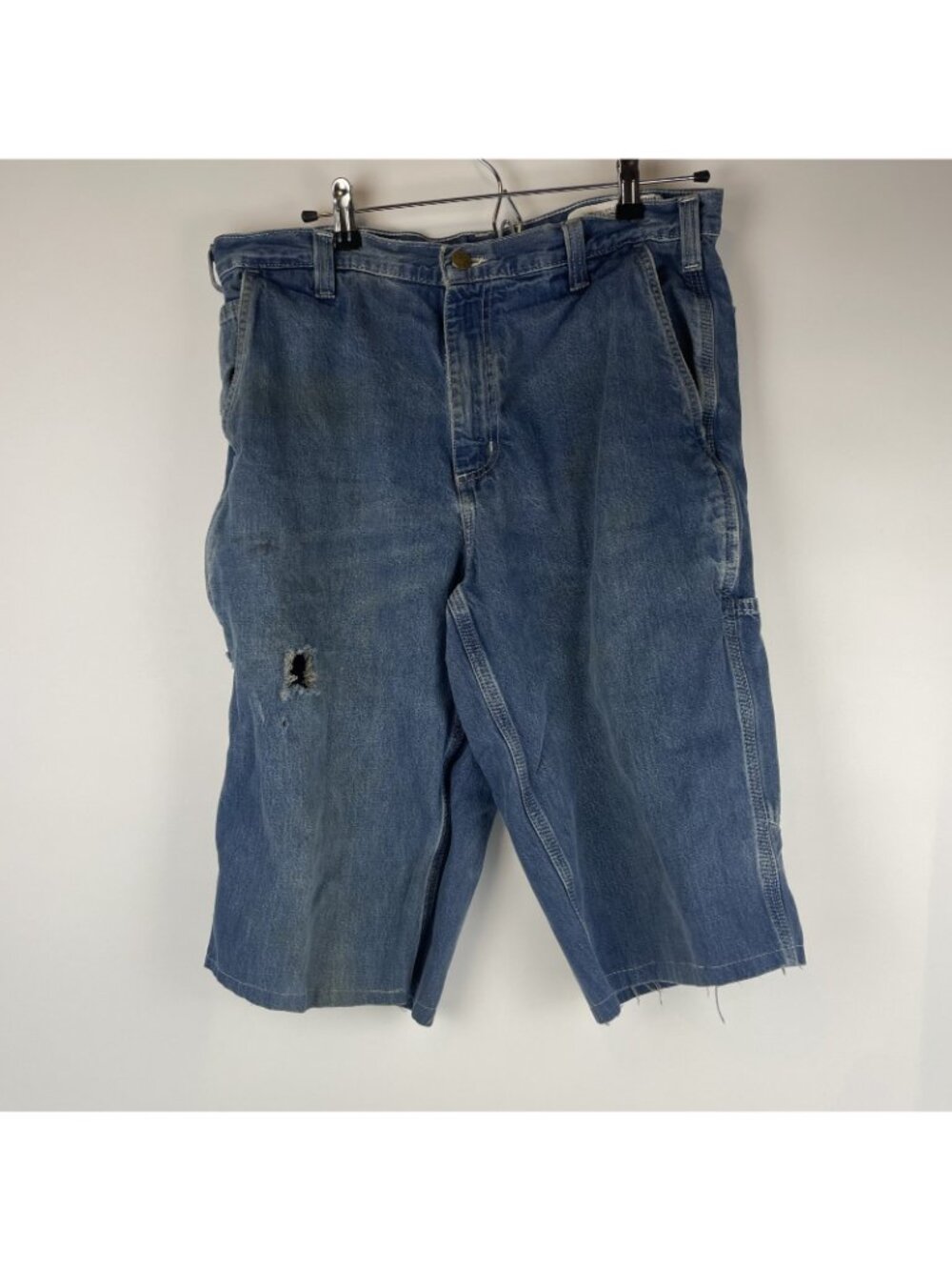 Carhartt Men’s 32” Cut-Off Denim Tool Shorts – Lot of 3 Pairs | Blue Utility - Picture 2 of 16